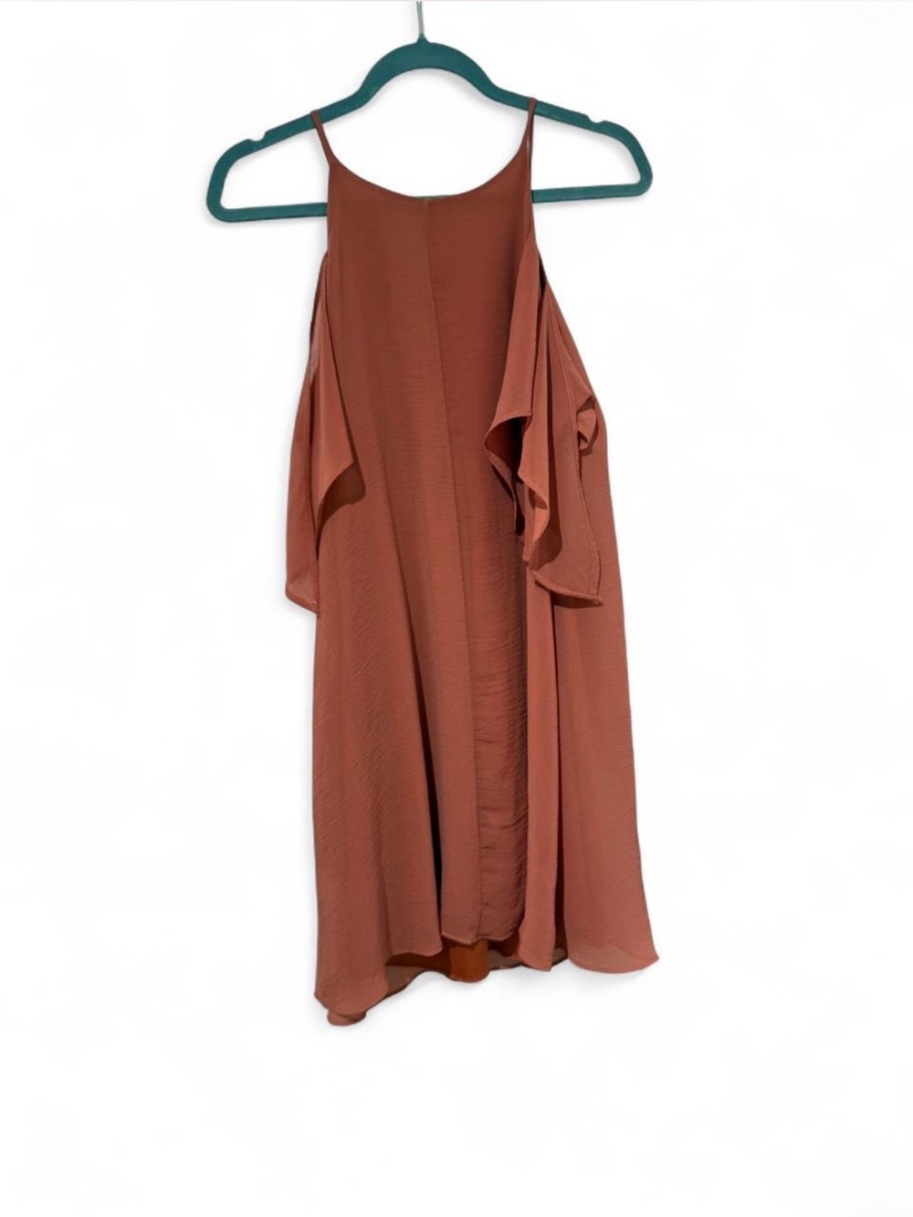Soprano Rust Cold-Shoulder Mini Dress - Picture 2 of 3